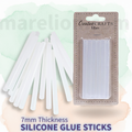 Silicone Glue Sticks 7mm thickness x 100mm long -  Set of 12 for Glue Guns - Ράβδοι Σιλικόνης για το Μικρό Πιστόλι Θερμοκόλλησης