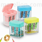 Deli Double Hole Barrel Pencil Sharpener 4 Colours - Ξύστρα Βαρελάκι Διπλή Πλαστική