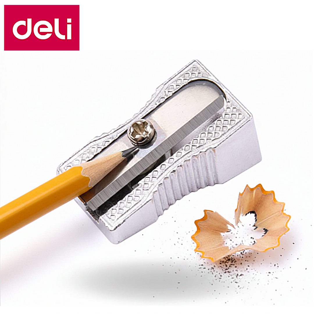 Deli Classic Single Hole Metal Pencil Sharpener - Ξύστρα Μονή Μεταλλική Κλασσική