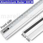 Cox Aluminium Ruler 30cm with Non-Slip Rubber Back CB-300 - Μεταλλική Ρίγα Χάρακας με Αντιολισθητικό