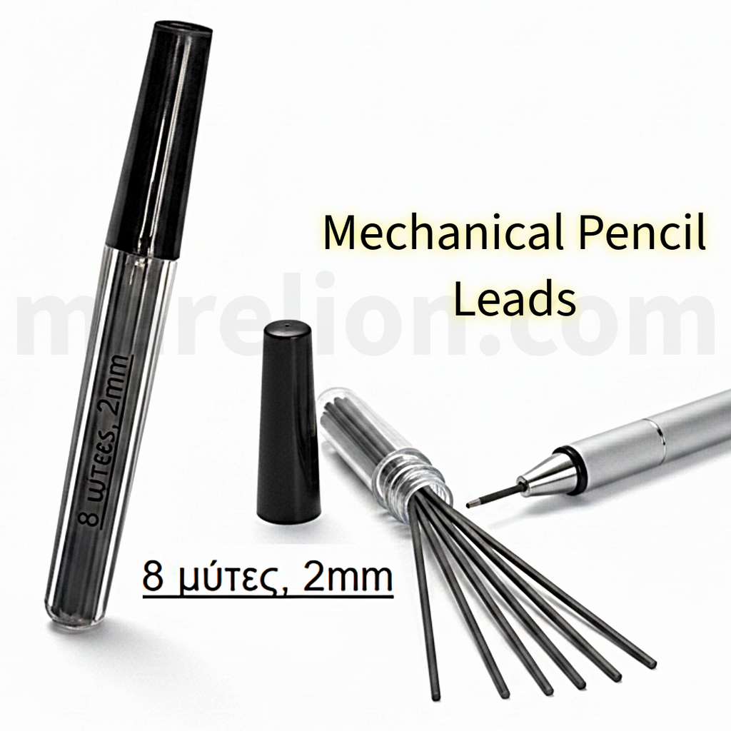 Mechanical Pencil Leads 2mm 8pcs - Μύτες Μηχανικού μολυβιού - Μολυβόπεννας