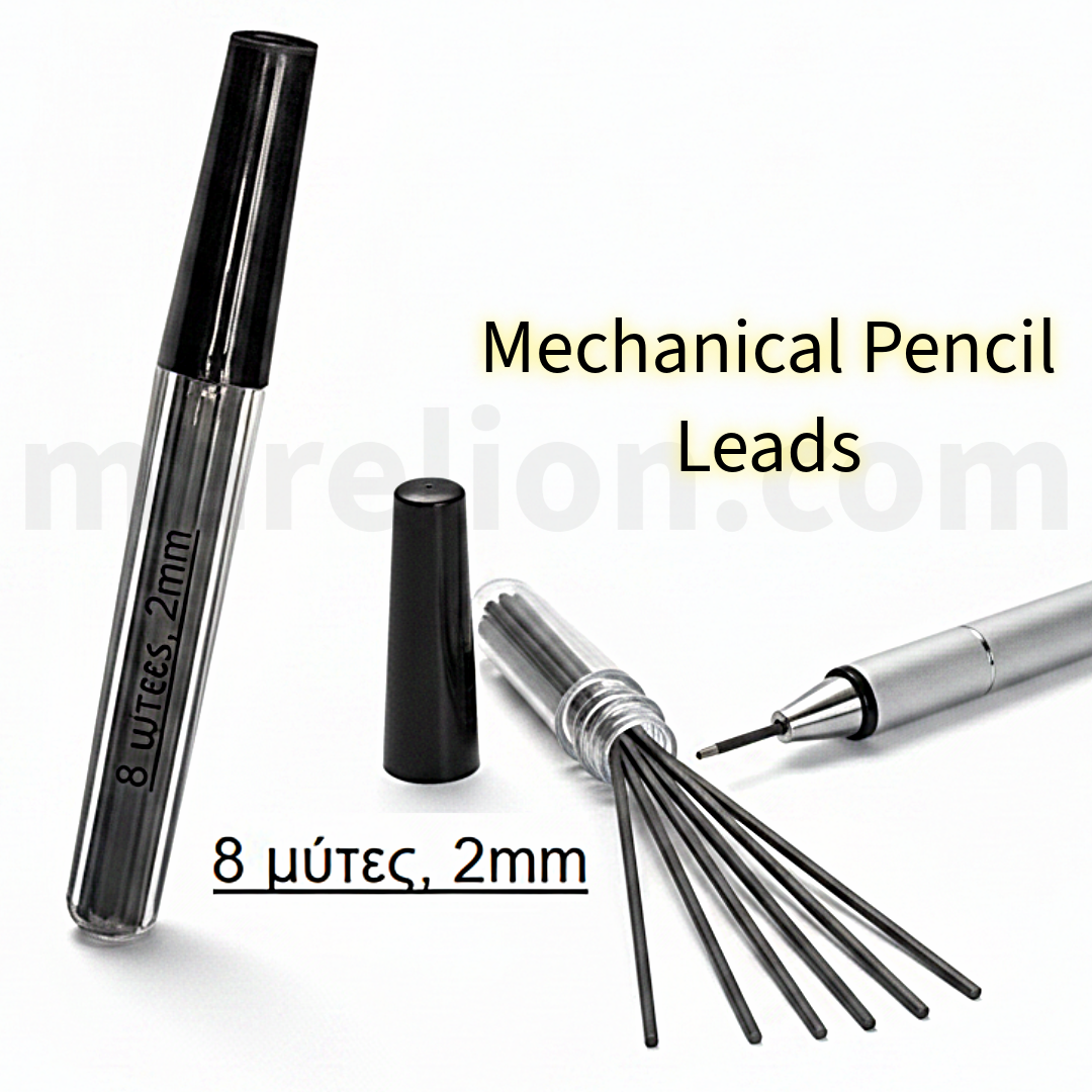 Mechanical Pencil Leads 2mm 8pcs - Μύτες Μηχανικού μολυβιού - Μολυβόπεννας