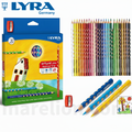 Lyra Groove Slim Coloured Pencils 24pcs with Sharpener - Ergonomic Coloured Pencils with Sharpener