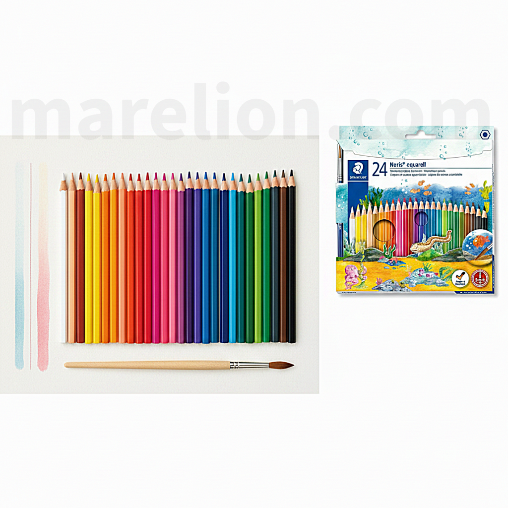 Staedtler Noris Aquarell Watercolour Pencils 24pcs with Brush - Υδατογραφία Μολύβια με Πινέλο