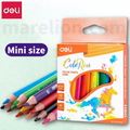 Deli Mini Triangular Coloured Pencils 12pcs 9x9cm Pack - Μίνι Τριγωνικά Χρωματιστά Μολύβια