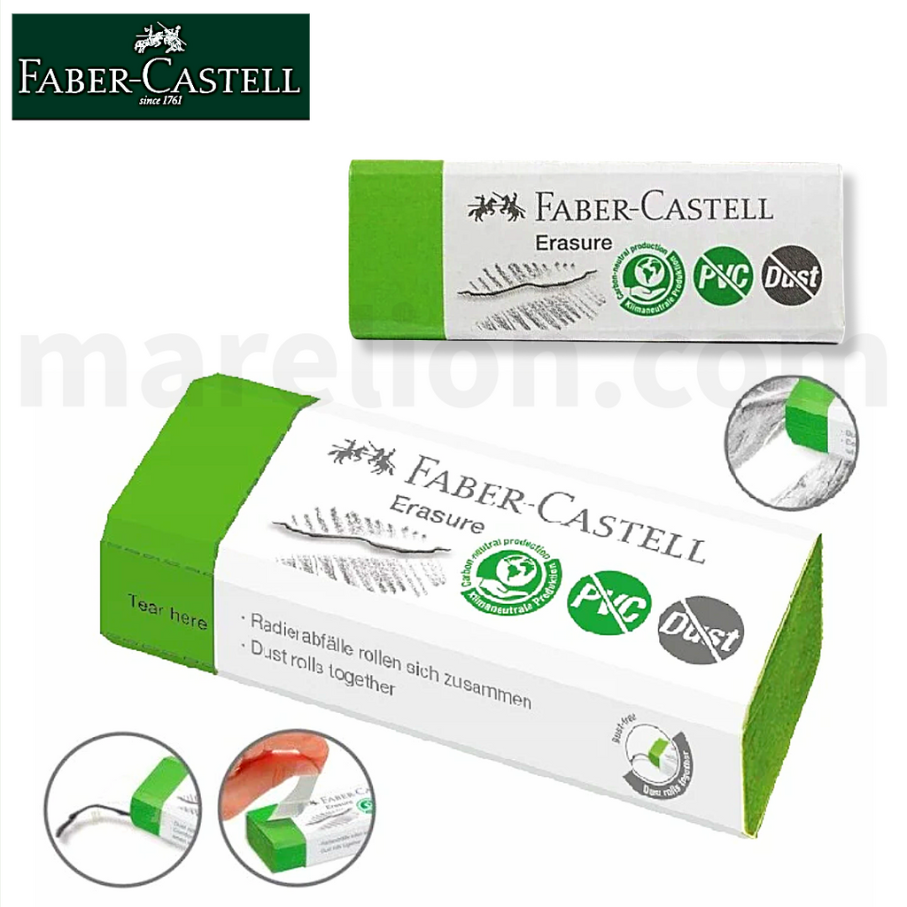 Faber Castell γόμα οικολογική ECO PVC Free και Dust Free σε πράσινο χρώμα