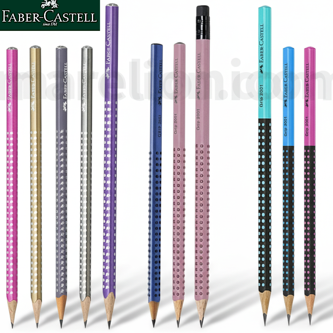 Faber Castell Grip Pencils, Grip, Sparkle - 11 Designs - Μολύβια Γραφής