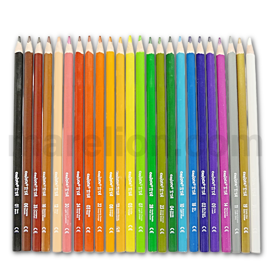 Carioca Tita Wood Free Triangular Colouring Pencils Box 24pcs - Τριγωνικές Ξυλομπογιές