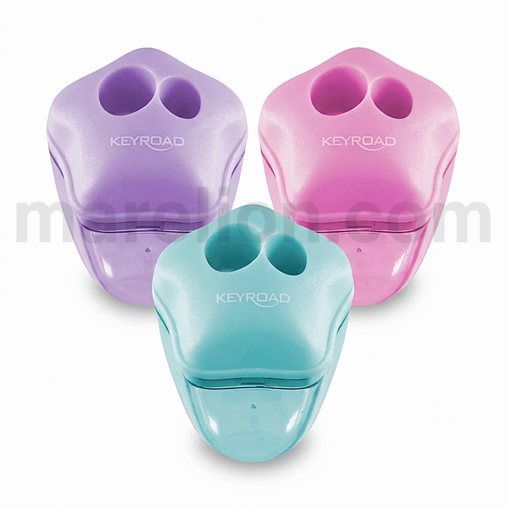Keyroad Star Pastel Double-Hole Pencil Sharpener 1pc - Διπλή Ξύστρα με βαρελάκι
