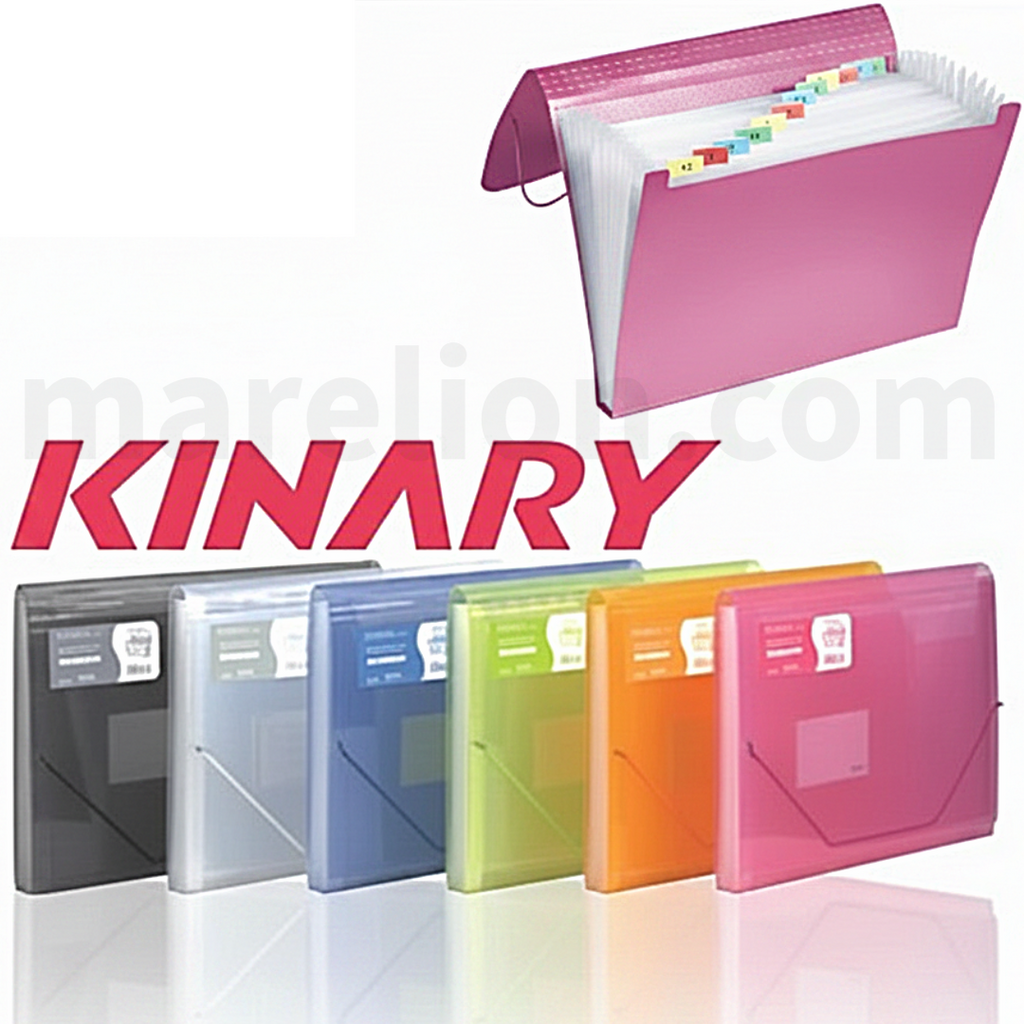 KINARY Expanding File 13 Pockets - Φάκελος Αρχειοθέτησης με Λάστιχο 13 Θήκες