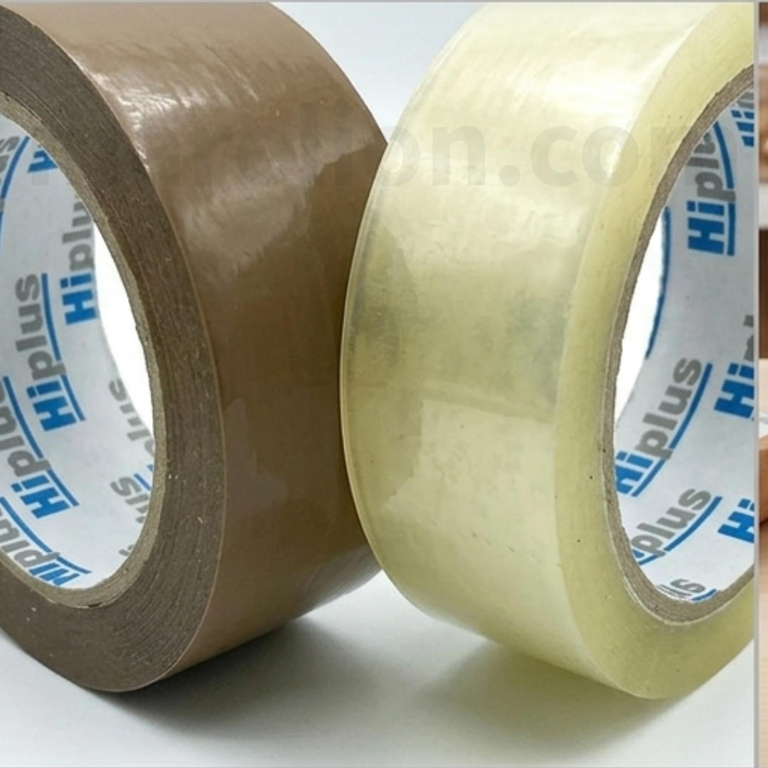 Packing Tape Clear & Brown 48mm x 50m - Ταινία Συσκευασίας Διαφανή & Καφέ