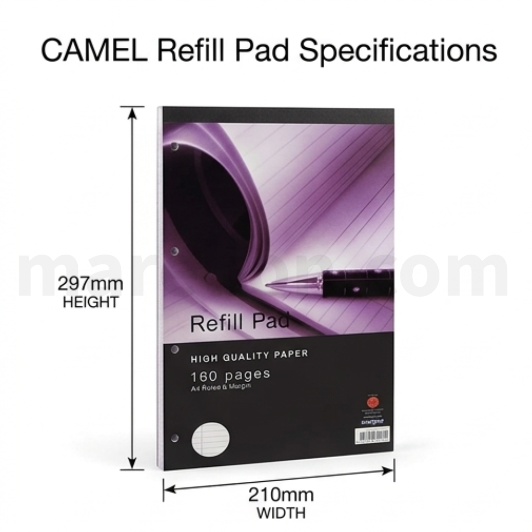 CAMEL Refill Pad with dimensions and specifications on a white background