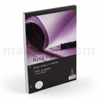 Refill pad with a pen on a white background