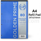 Blue refill pad with 'Golden Prime' branding on a white background