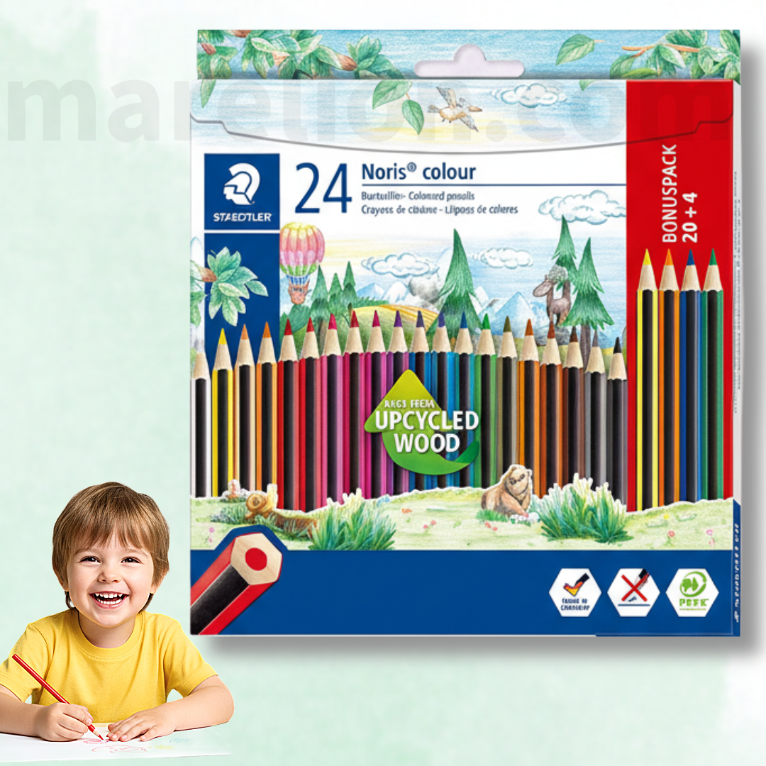 Staedtler Noris Colour Coloured Pencils Set 24pcs 185C24P - Ξυλομπογιές Σετ 24 Τεμαχίων
