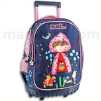 Must Hello Rain Trolley School Bag 3 Pockets 34x20x44