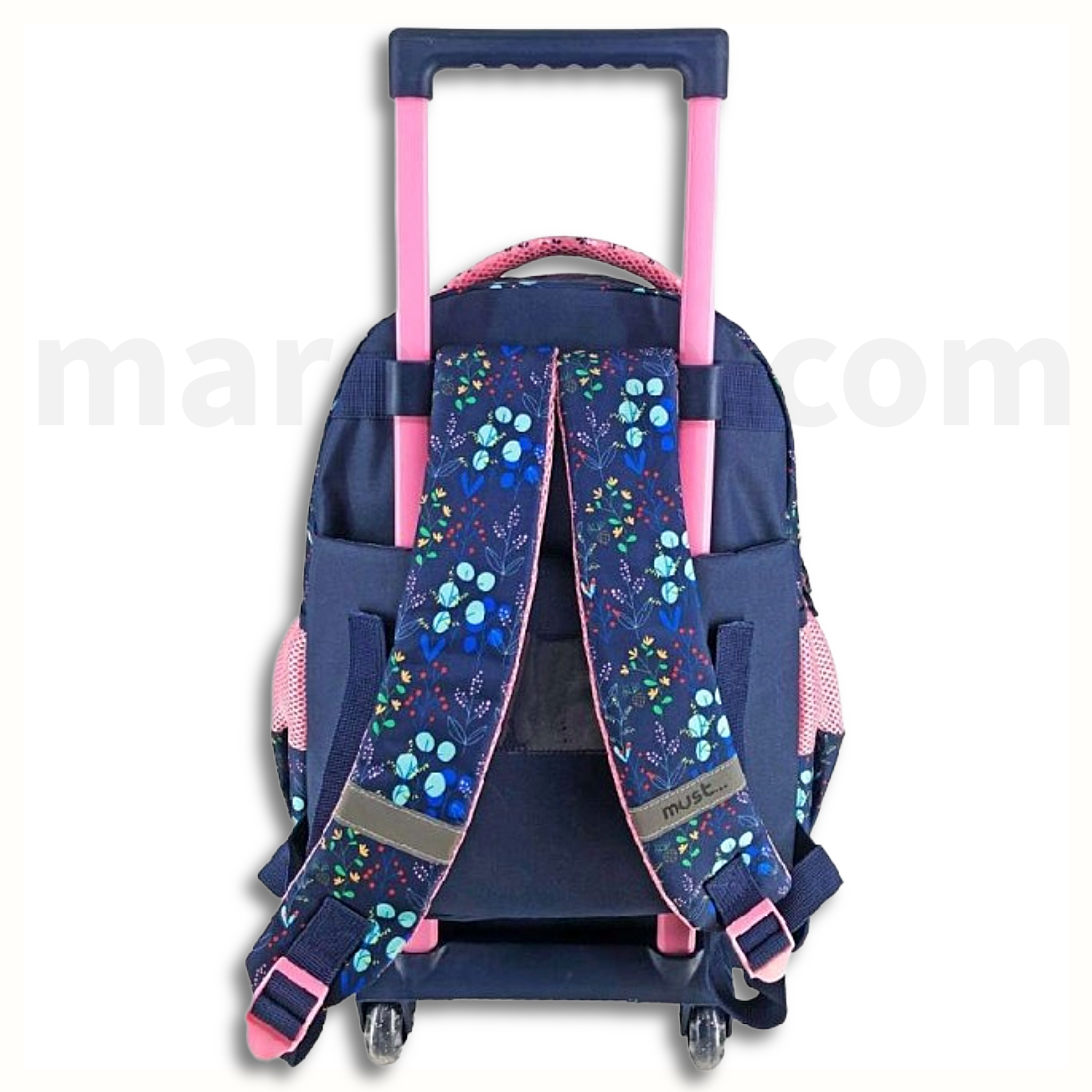 Must Hello Rain Trolley School Bag 3 Pockets - Σχολική Τσάντα Τρόλεϊ