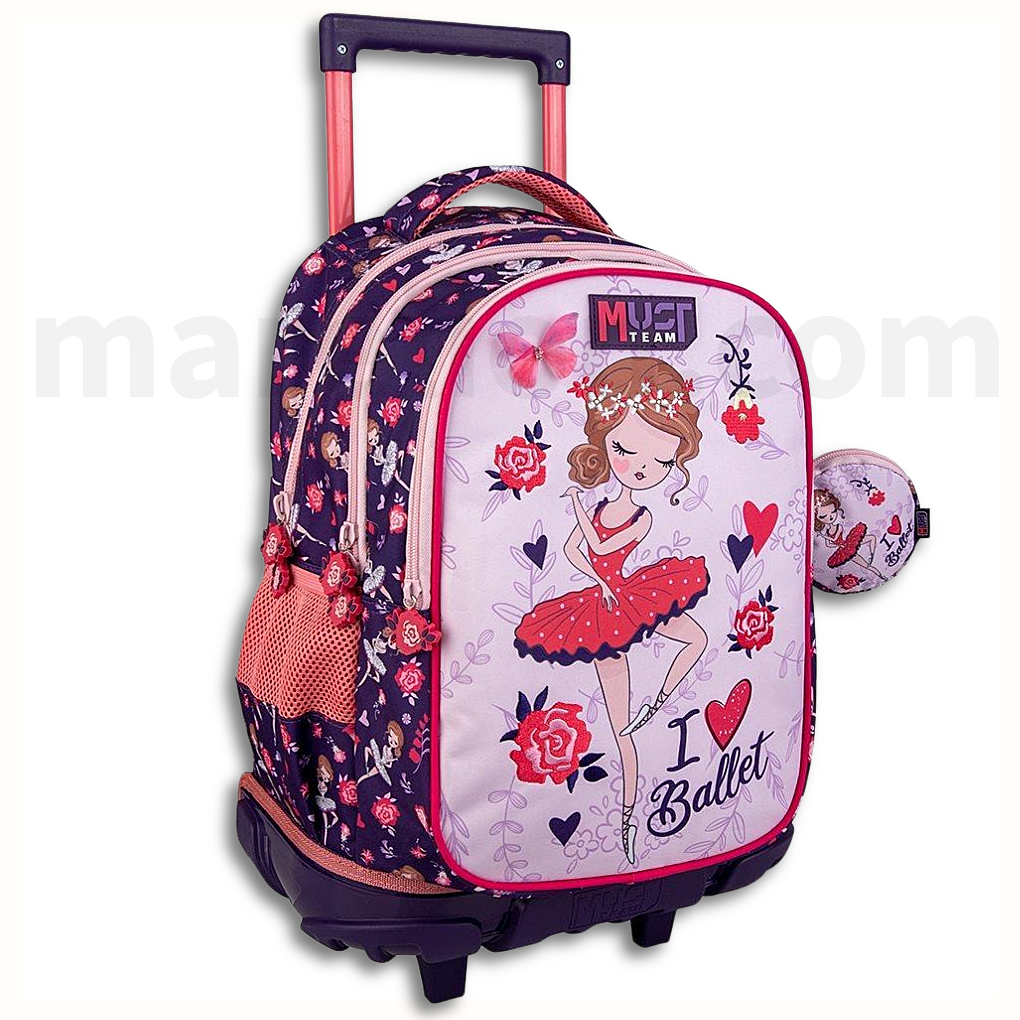 Must I Love Ballet Trolley School Bag 3 Pockets - Σχολική Τσάντα Τρόλεϊ Δημοτικού
