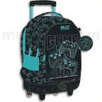 Must Gamer Trolley School Bag 3 Pockets - Σχολική Τσάντα Τρόλεϊ Δημοτικού