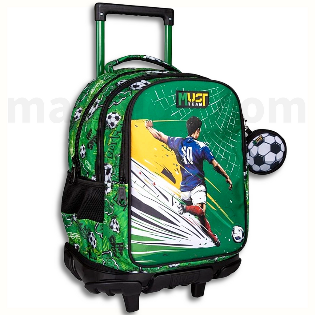 Must Football Trolley School Bag 3 Pockets - Σχολική Τσάντα Τρόλεϊ Δημοτικού