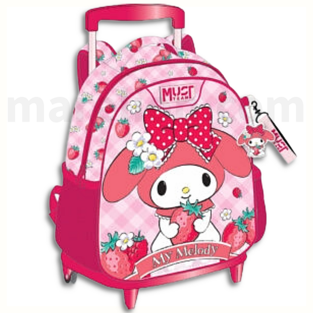 Must My Melody Trolley School Bag 2 Pockets - Σχολική Τσάντα Τρόλεϊ Νηπίου