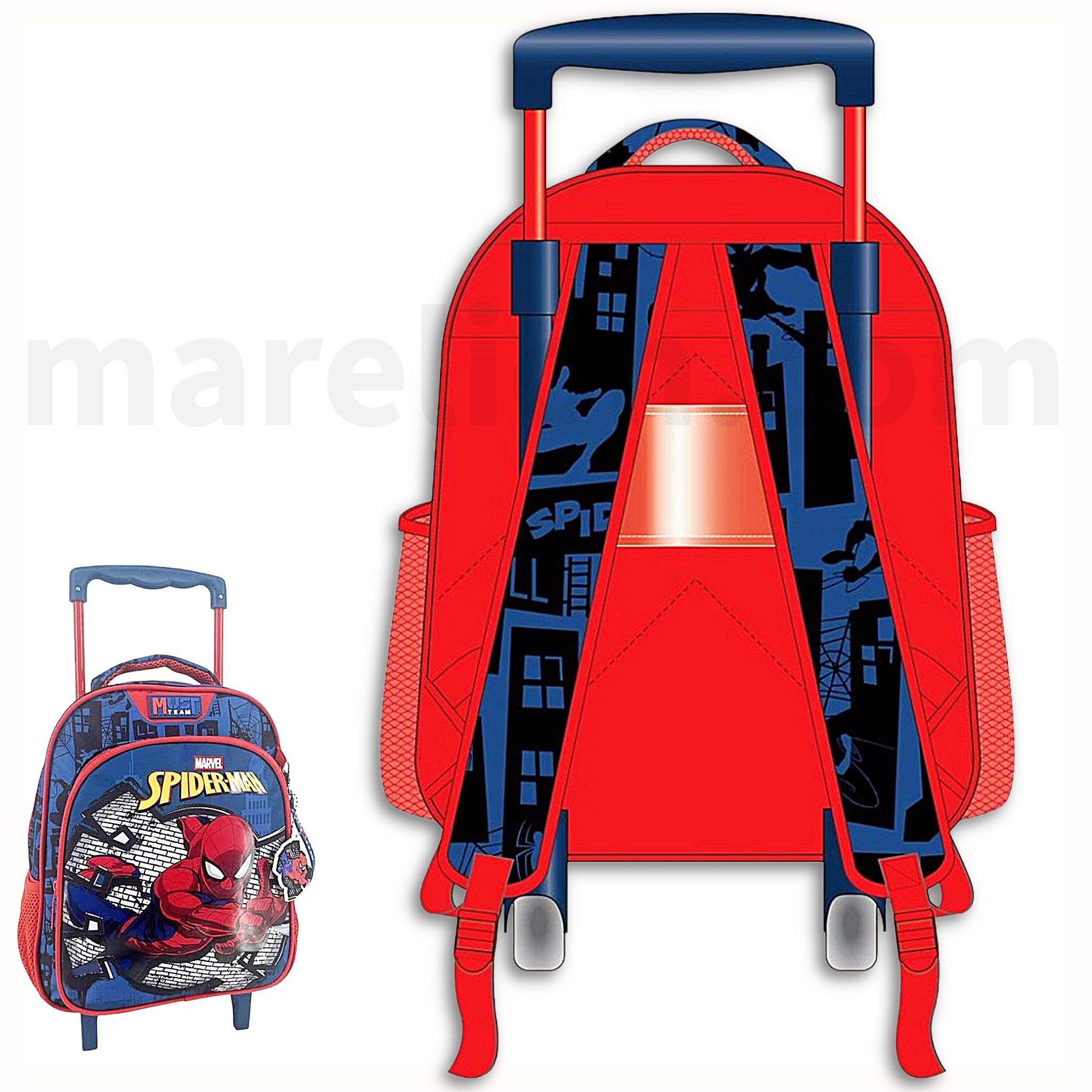 Must Trolley Bag Spiderman spidey, 2 Compartments - Σχολική Τσάντα Τρολέι Νηπίου (Copy)