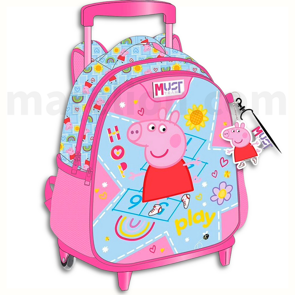 Must Trolley School Bag Peppa Pig 2 Compartments Toddler