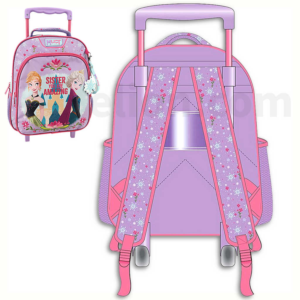 Must Trolley School Bag Frozen Sisters 2 Compartments