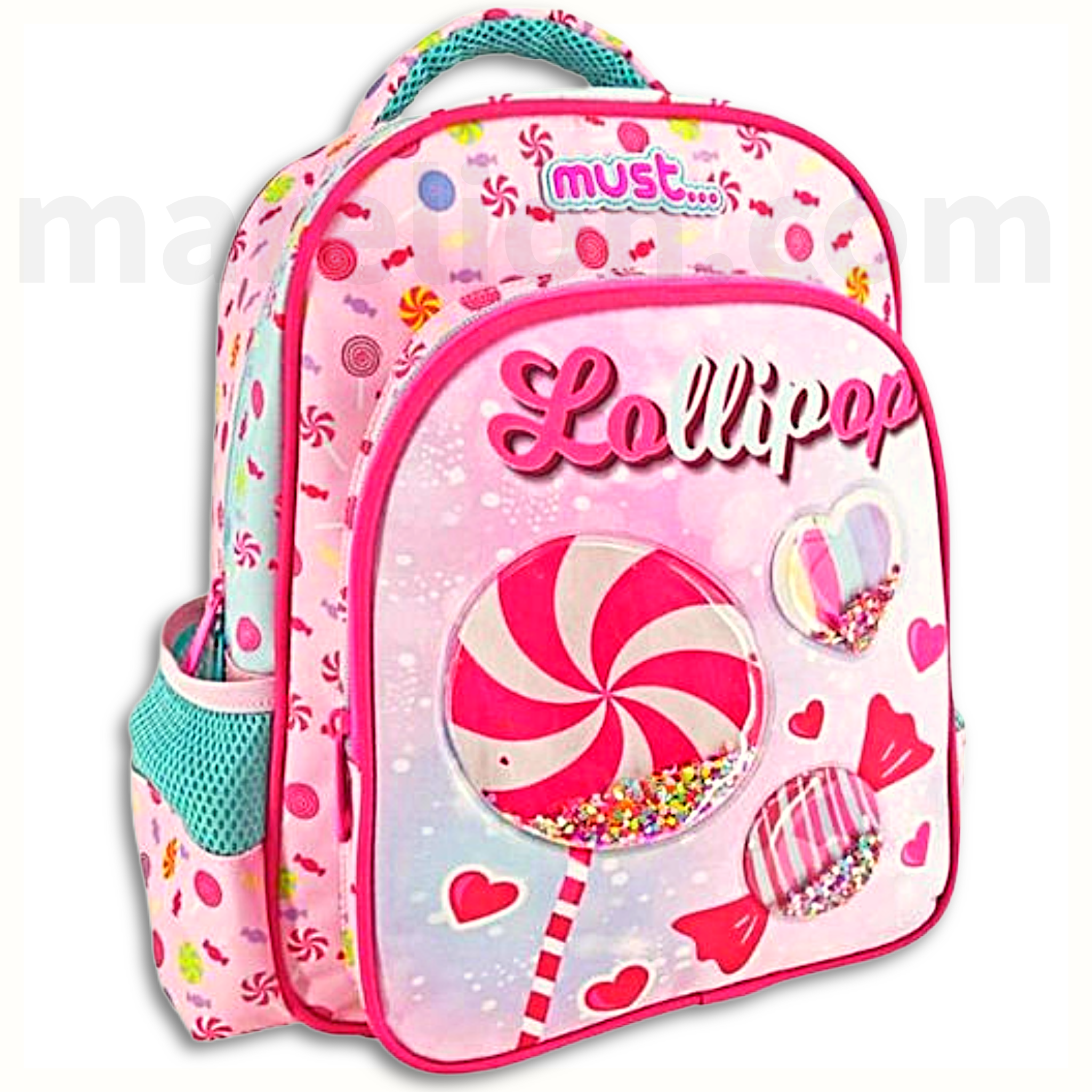 Must Backpack Lolly Pop Shine 2 Compartments - Σχολική Τσάντα Πλάτης 2 Θήκες