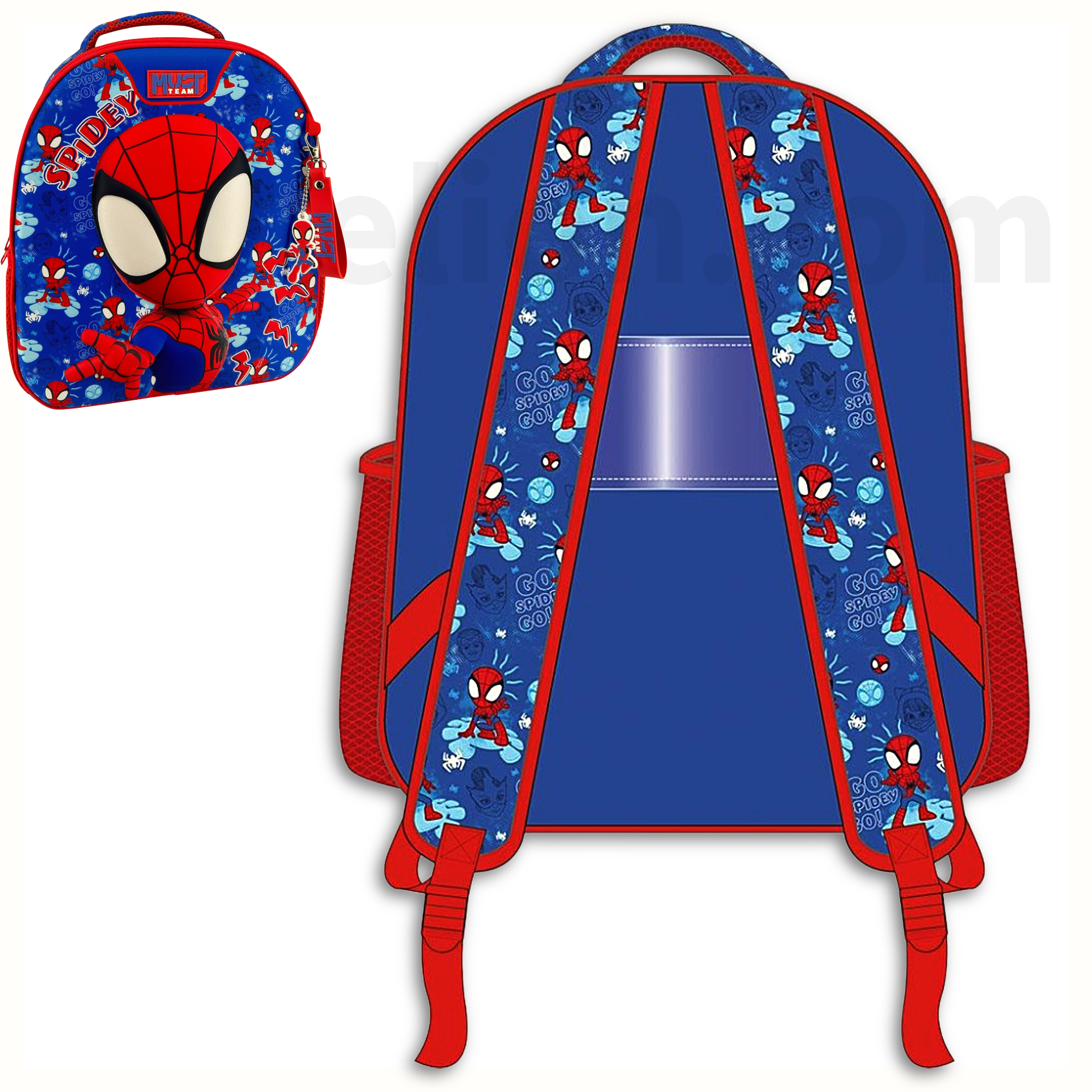 Must Backpack Spidey And His Amazing Friends 2 Compartments - Σχολική Τσάντα Πλάτης 2 Θήκες