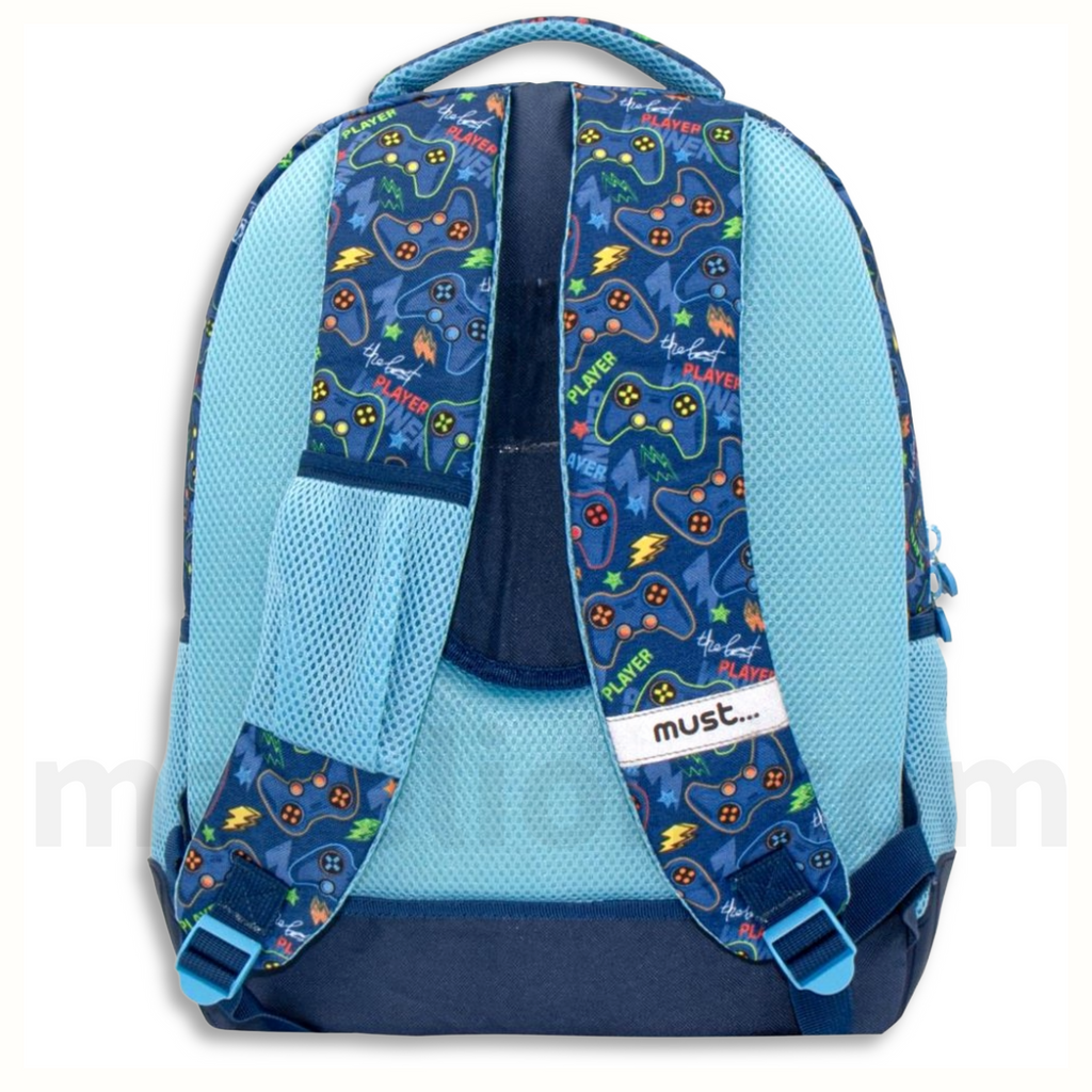 Must School Backpack Gamers 3 Cases - Σχολική Τσάντα Πλάτης Δημοτικού 3 Θήκες