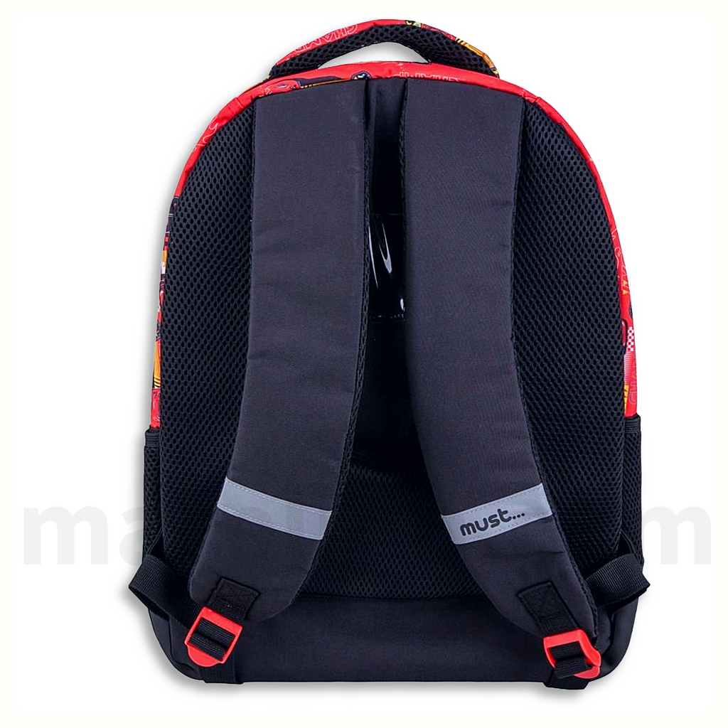 Must Backpack Disney Cars Let's Race 3 Cases - Σχολική Τσάντα Πλάτης Δημοτικού 3 Θήκες