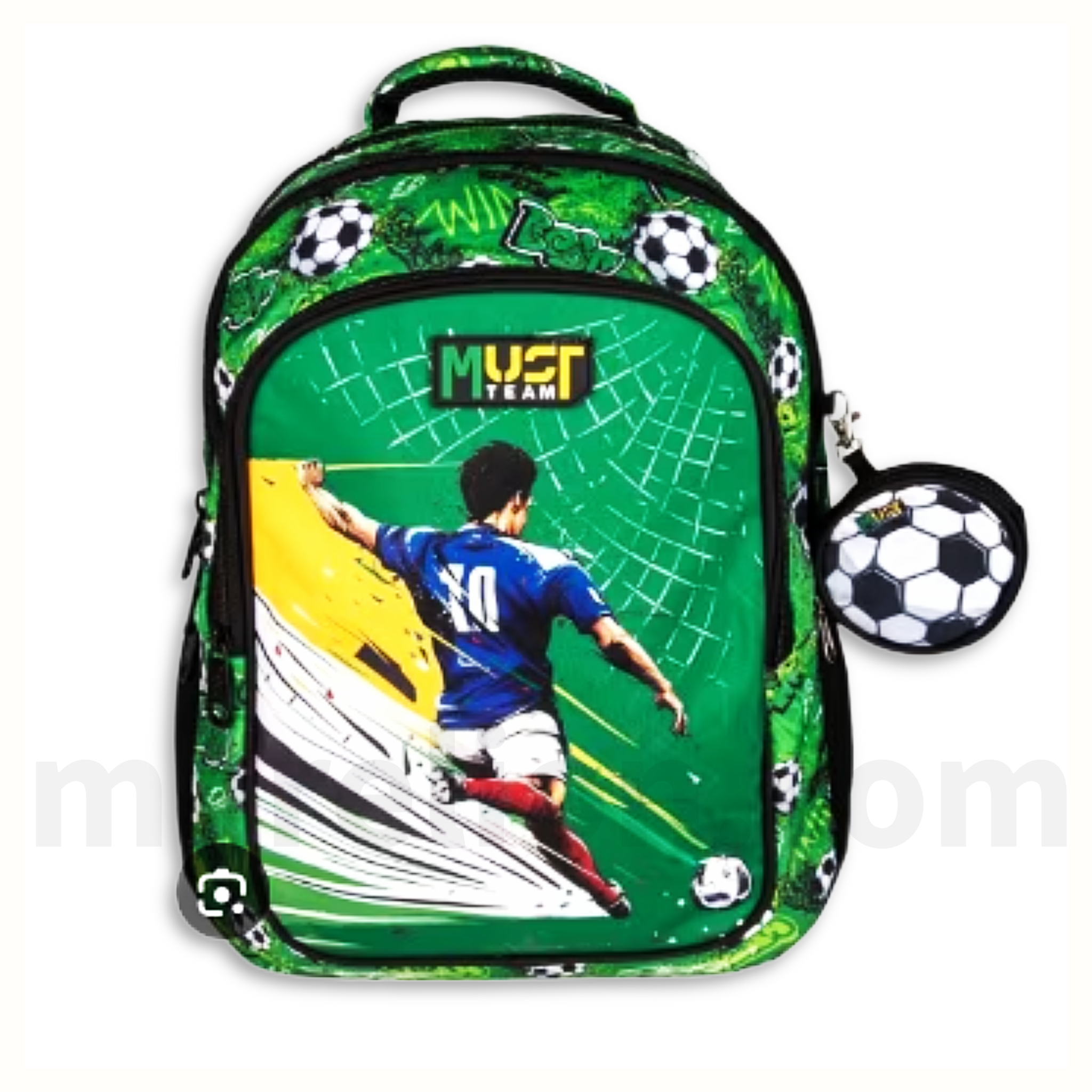 Must School Backpack Football 3 Cases - Σχολική Τσάντα Πλάτης Δημοτικού 3 Θήκες