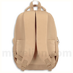 Must Teen Backpack Beige 3 Compartments - Σχολική Τσάντα Πλάτης Εφήβων 3 Θήκες  Μπεζ