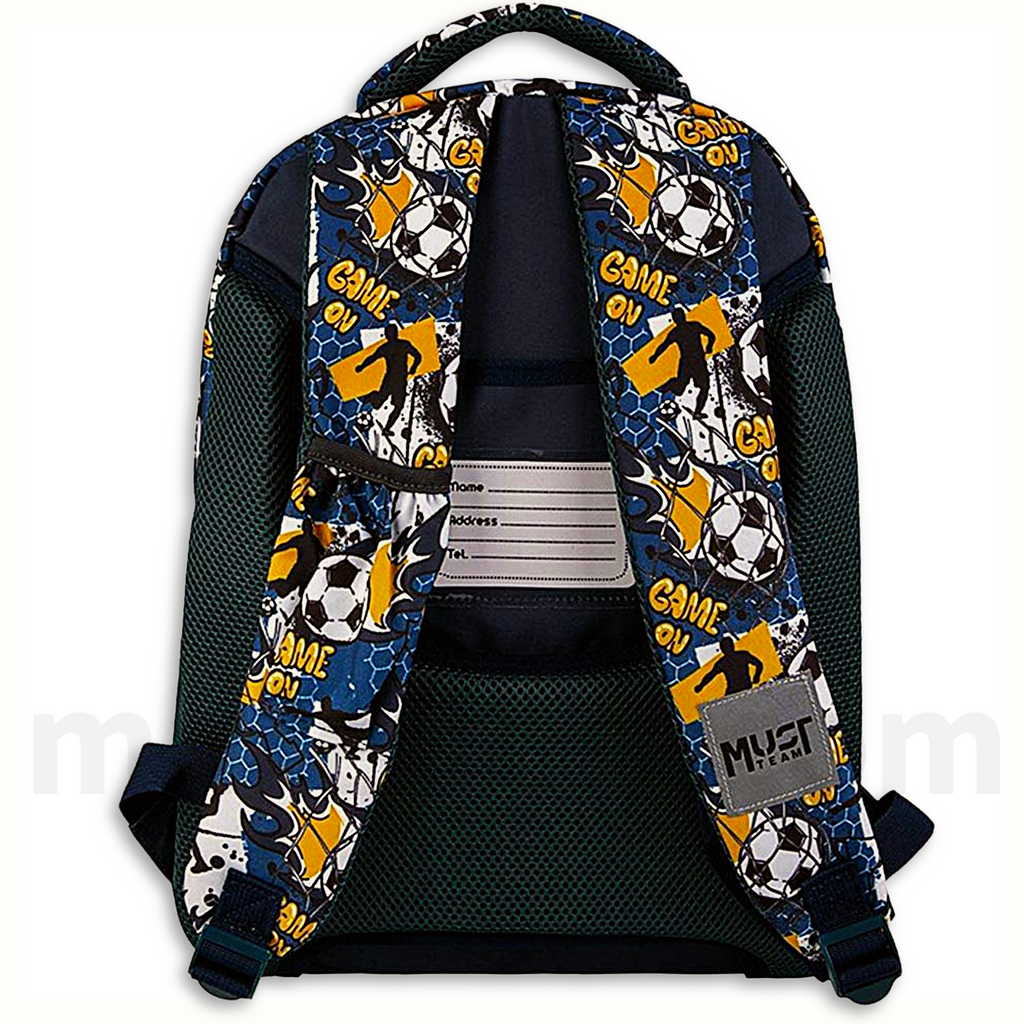 Must School Backpack Football Goal 3 Compartments - Σχολική Τσάντα Πλάτης Δημοτικού 3 Θήκες