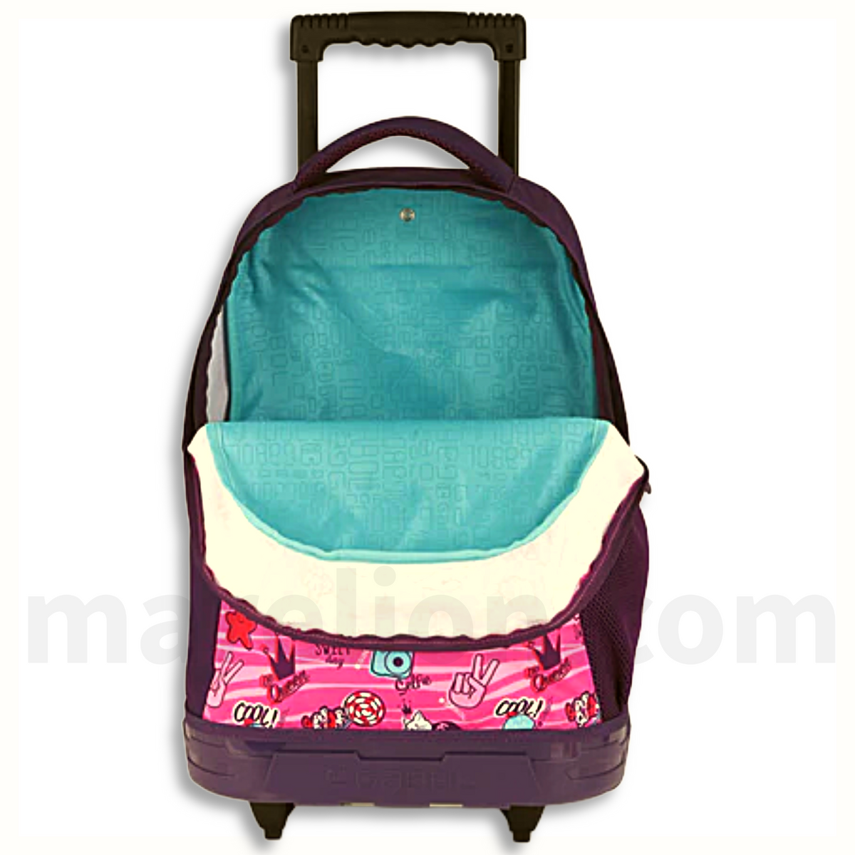 Gabol Trolley School Bag Sweet Day Fuchsia 2 Cases - Σχολική Τσάντα Τρολέι Δημοτικού 2 Θήκες