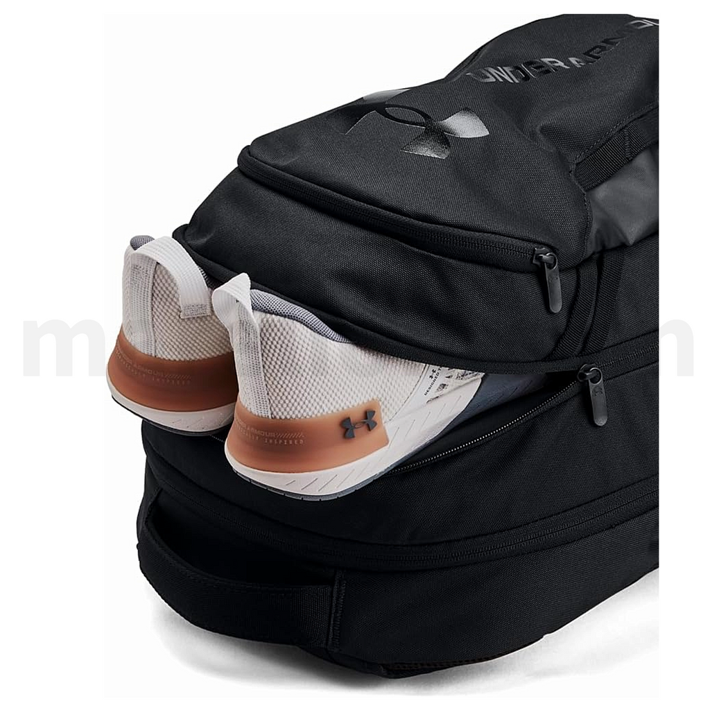 Under Armour Hustle 6.0 Backpack 3 Cases Unisex Full Black - Σακίδιο Πλάτης Σχολική Τσάντα Μαύρη