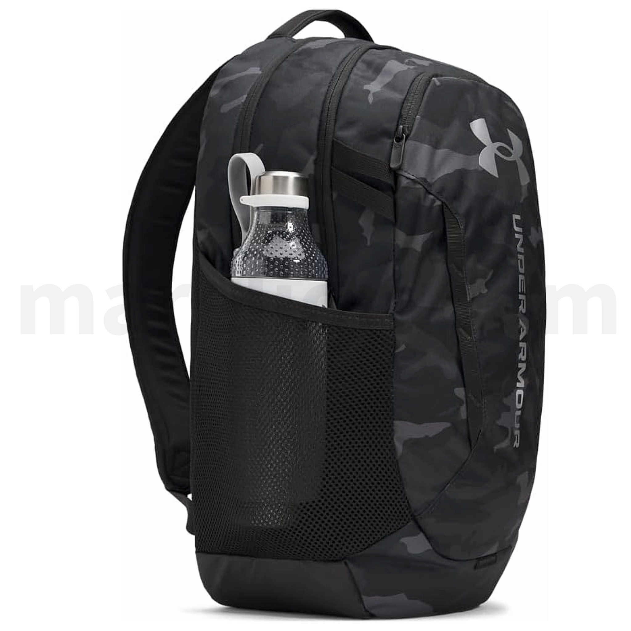 Under Armour Hustle 6.0 Backpack 3 Cases, Camo Grey - Black - Σακίδιο Πλάτης Παραλλαγή Γκρι Μαύρο