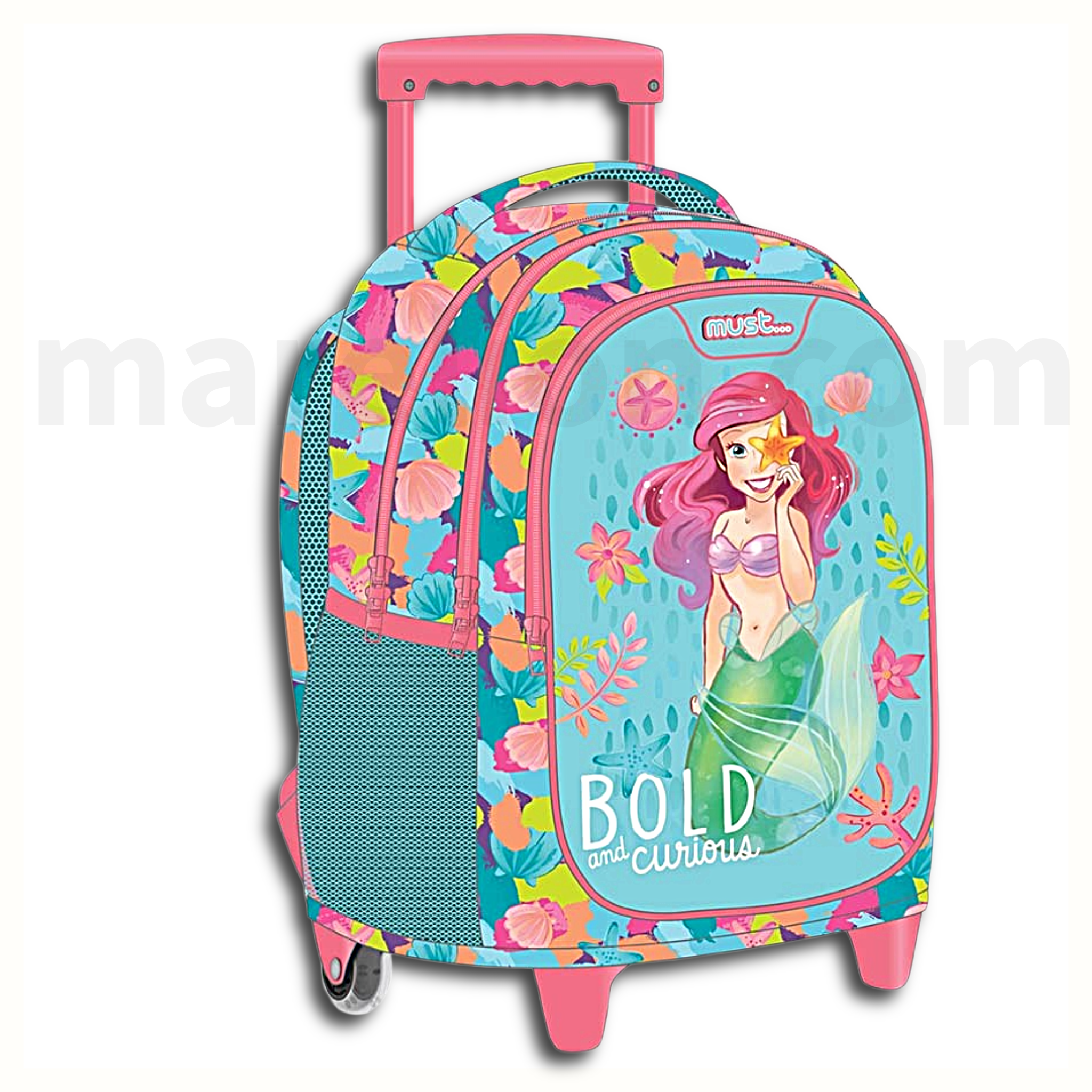 Must Princess Trolley Bag 3 Compartments - Σχολική Τσάντα Τρόλεϊ Δημοτικού