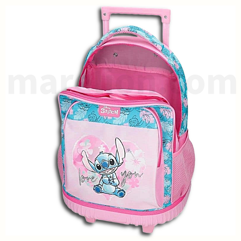 Lilo and Stitch Juma Trolley School Bag 3 Compartments - Σχολική Τσάντα Τρολέι Δημοτικού