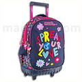 Must Spread Your Love Trolley School Bag 3 Compartments - Σχολική Τσάντα Τρόλεϊ Δημοτικού