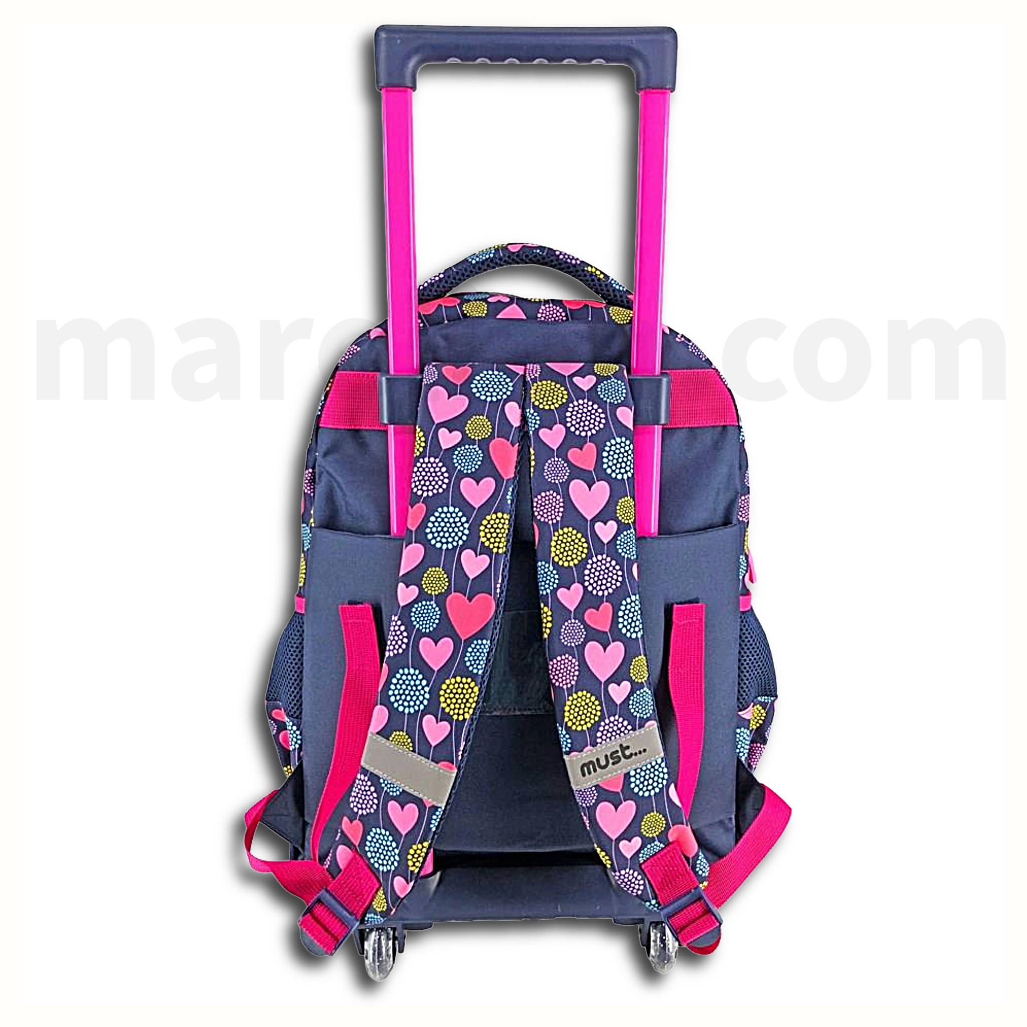 Must Spread Your Love Trolley School Bag 3 Compartments - Σχολική Τσάντα Τρόλεϊ Δημοτικού