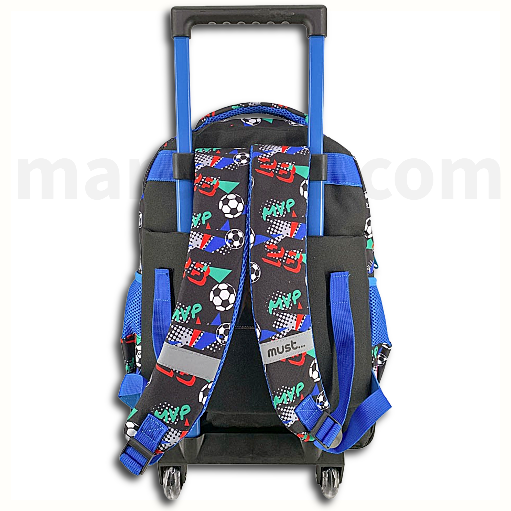 MUST Mickey Mouse School Trolley Bag 3 Compartments - Σχολική Τσάντα Τρολεϊ Δημοτικού 3 Θήκες