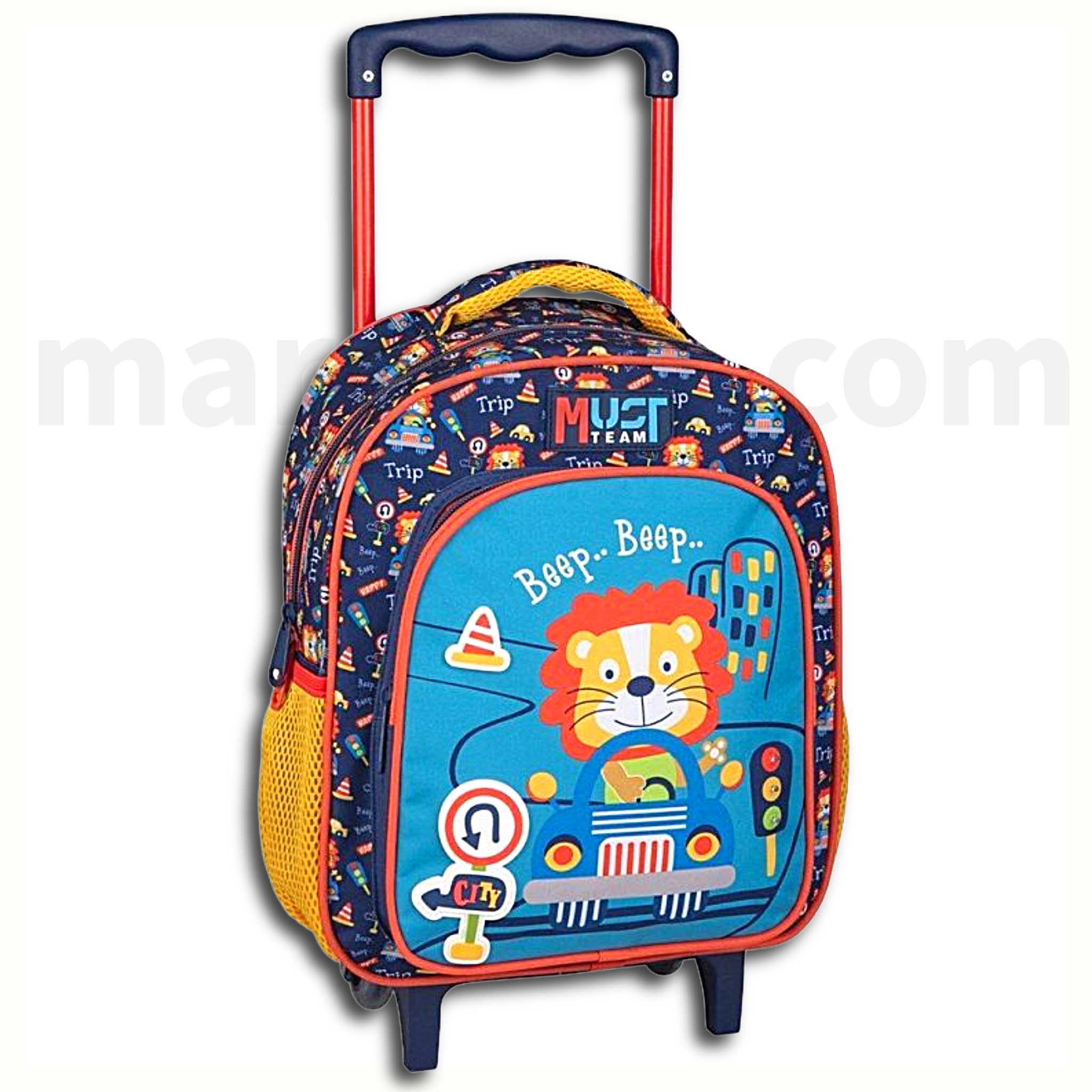 Must Team Happy Trip Trolley Bag 2 Compartments - Σχολική Τσάντα Τρολέι Νηπίου