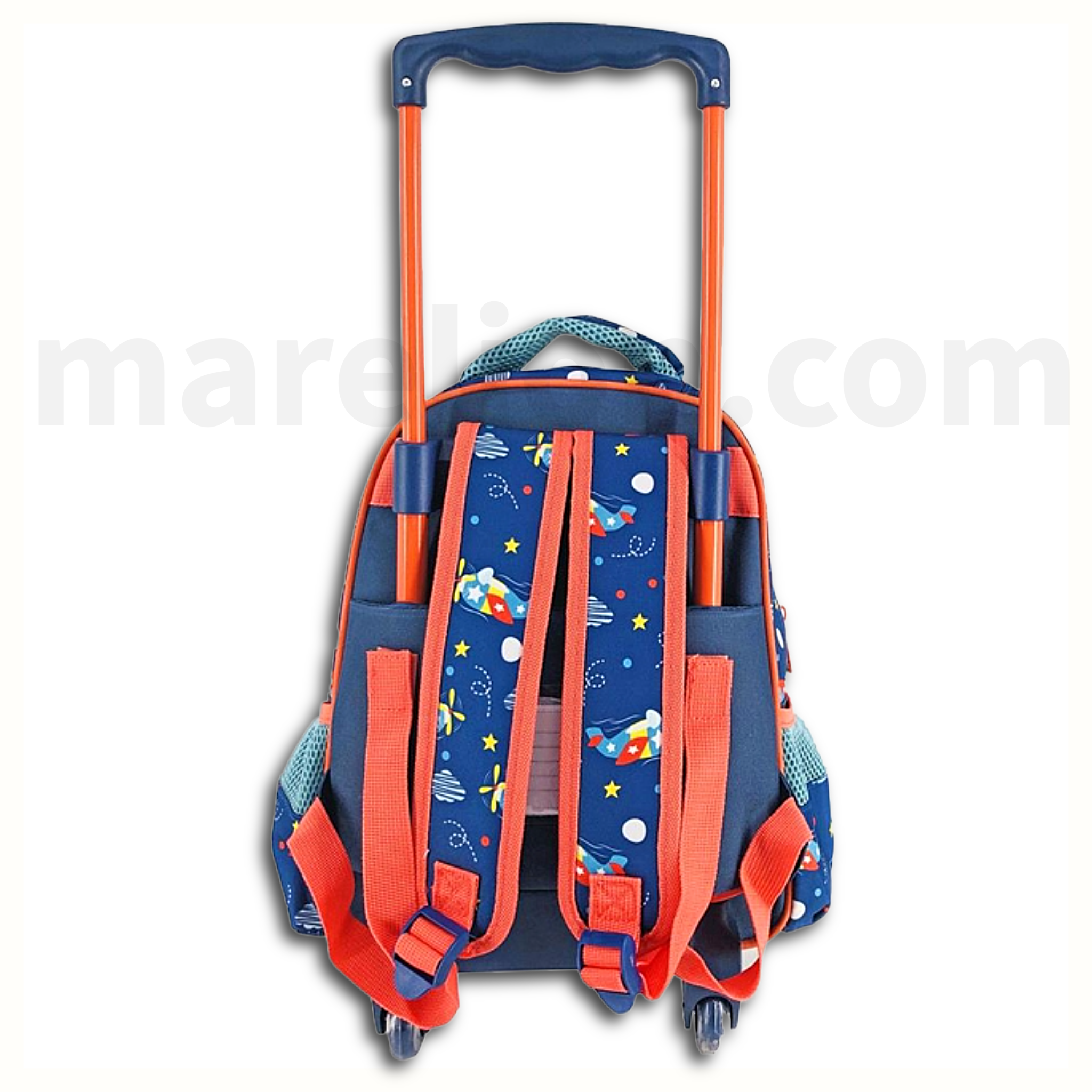 Little Pilot Aeroplane Must Trolley Bag 2 Compartments - Σχολική Τσάντα Τρολέι Νηπίου