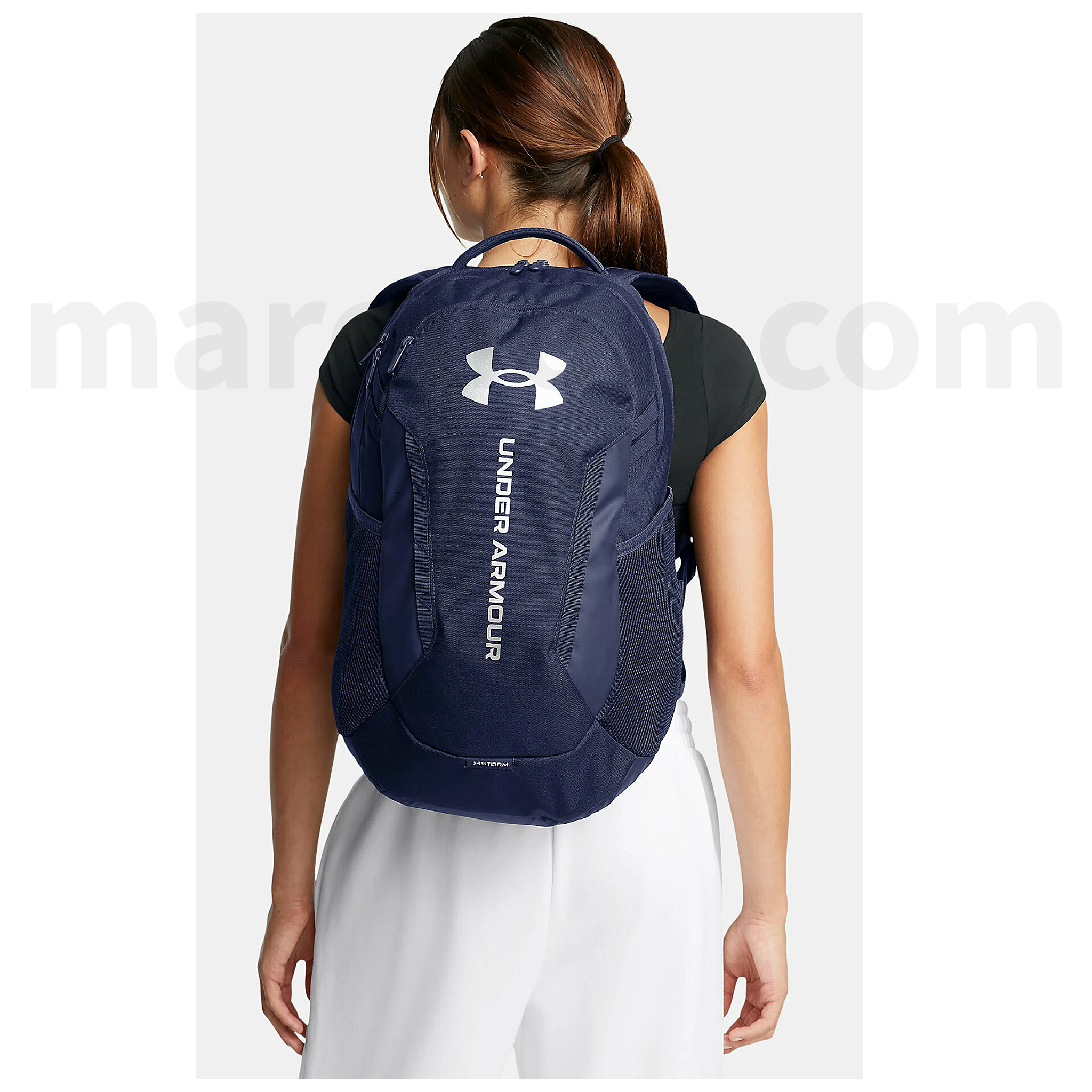 Under Armour Hustle Lite Backpack 2 Cases Dark blue - Σακίδιο Πλάτης Μπλε