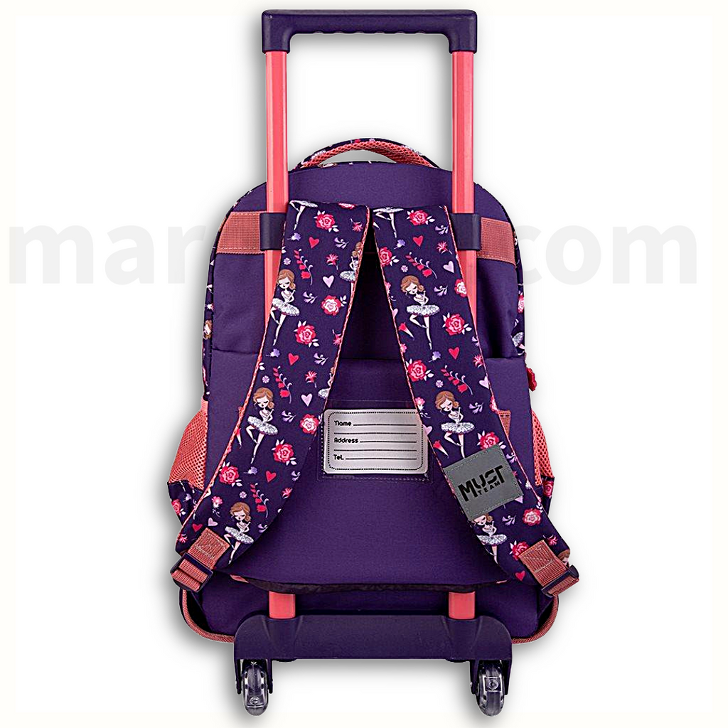 Must I Love Ballet Trolley School Bag 3 Pockets - Σχολική Τσάντα Τρόλεϊ Δημοτικού
