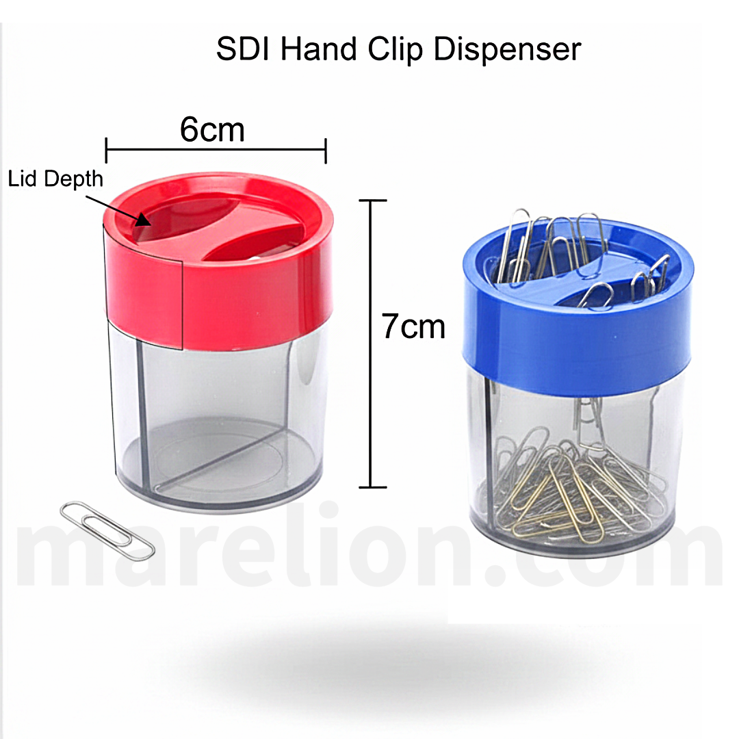 SDI Magnetic Hand Clip Dispenser Red | Blue - Θήκη Διανομής Συνδετήρων Κόκκινη