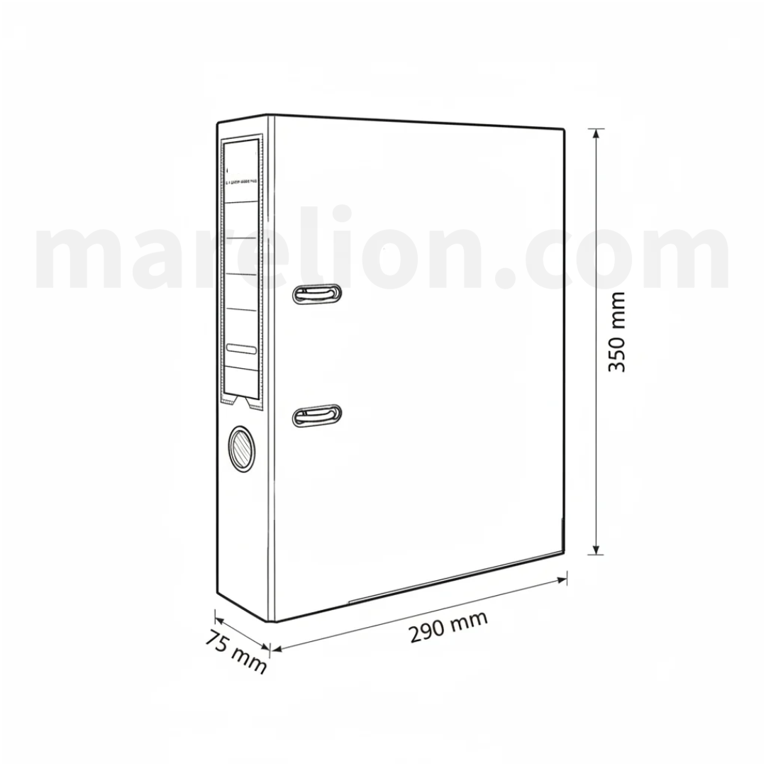 Technical drawing of a cabinet with dimensions labeled, featuring the brand 'matelion.com'.