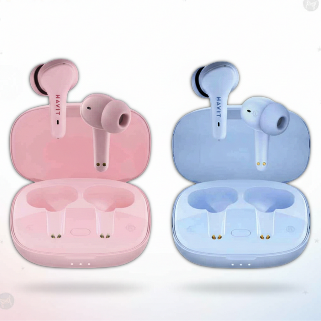 HAVIT TW959 TWS,  L. BLUE / PINK,  Best Bluetooth Earbuds for Bass and Sound Quality 959, ΑΚΟΥΣΤΙΚΑ